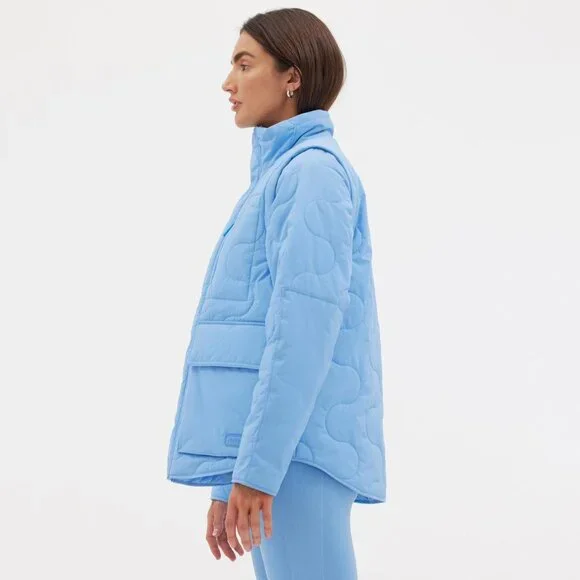 Halfdays Davis Convertible Insulated Women's Jacket - Forget Me Not Blue - Picture 6 of 8